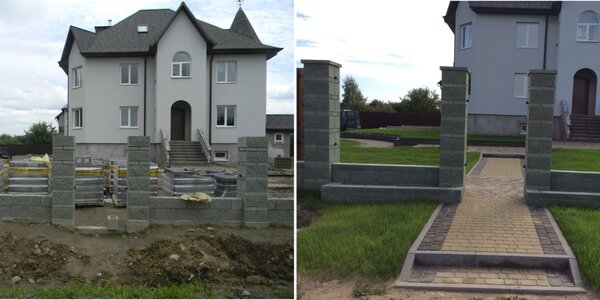 Благоустройство территории частного дома в деревне Тюрли