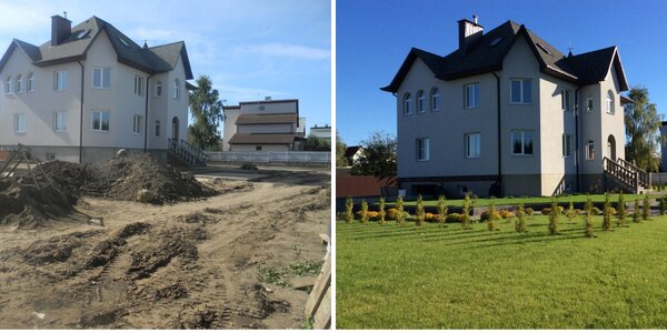 Благоустройство территории частного дома в деревне Тюрли