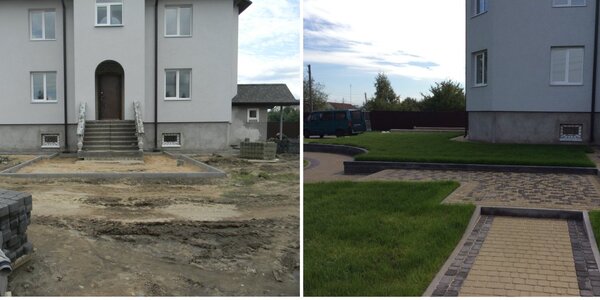 Благоустройство территории частного дома в деревне Тюрли