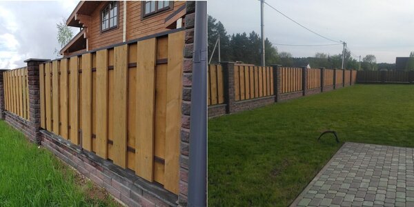 Забор из брика