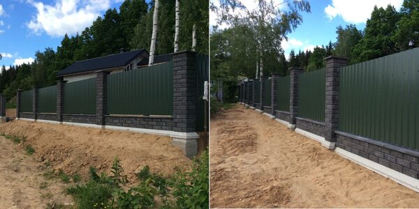 Забор из брика