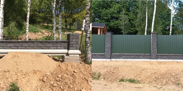 Забор из брика