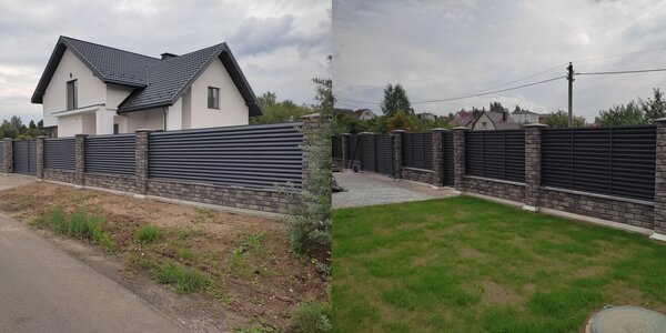 Забор из брика