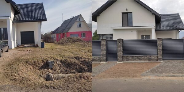 Забор из брика