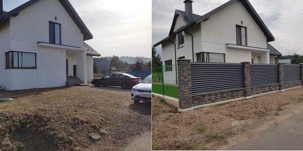 Забор из брика